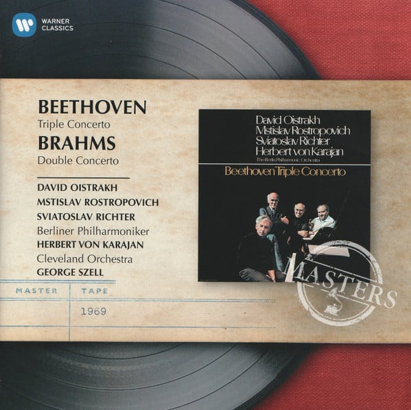Ludwig van Beethoven, Johannes Brahms - David Oistrach, Mstislav Rostropovich, Sviatoslav Richter, Berliner Philharmoniker, Herbert von Karajan, The Cleveland Orchestra, George Szell-0