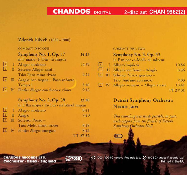 Zdeněk Fibich - Detroit Symphony Orchestra, Neeme Järvi-1