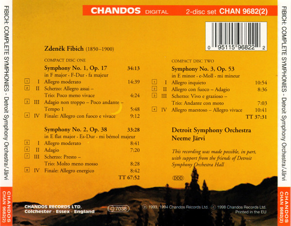 Zdeněk Fibich - Detroit Symphony Orchestra, Neeme Järvi-2