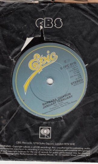 January February/Islands In The Snow 7" : Barbara Dickson