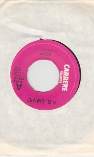 Words/When The Sun Goes Down 7" : F.R David