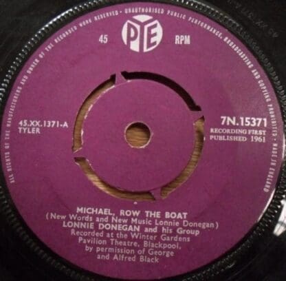 Michael, Row The Boat/Lumbered 7" : Lonnie Donegan And His Group