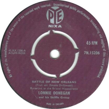 Battle Of New Orleans/Darling Corey 7" : Lonnie Donegan And His Skiffle Group
