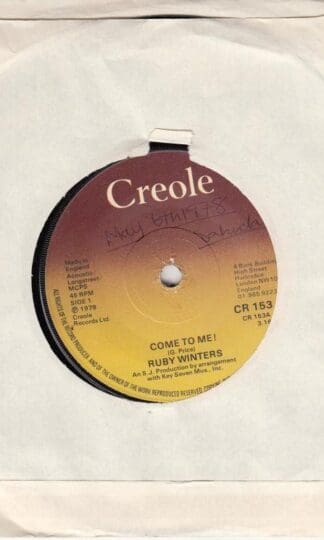 Come To Me!/Treat Me Right 7" : Ruby Winters