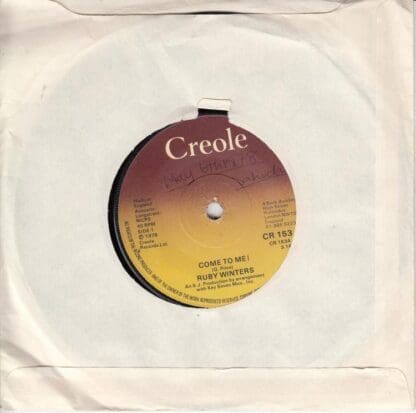 Come To Me!/Treat Me Right 7" : Ruby Winters