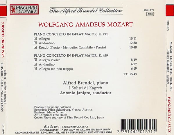 Alfred Brendel, Wolfgang Amadeus Mozart, Zagrebački Solisti, Antonio Janigro-2