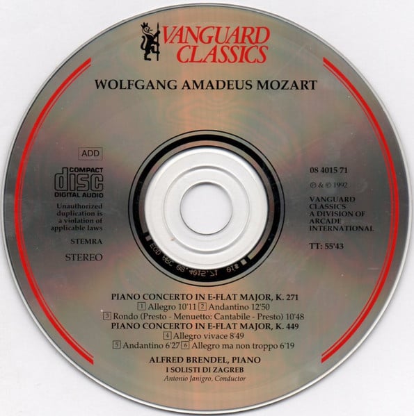 Alfred Brendel, Wolfgang Amadeus Mozart, Zagrebački Solisti, Antonio Janigro-3