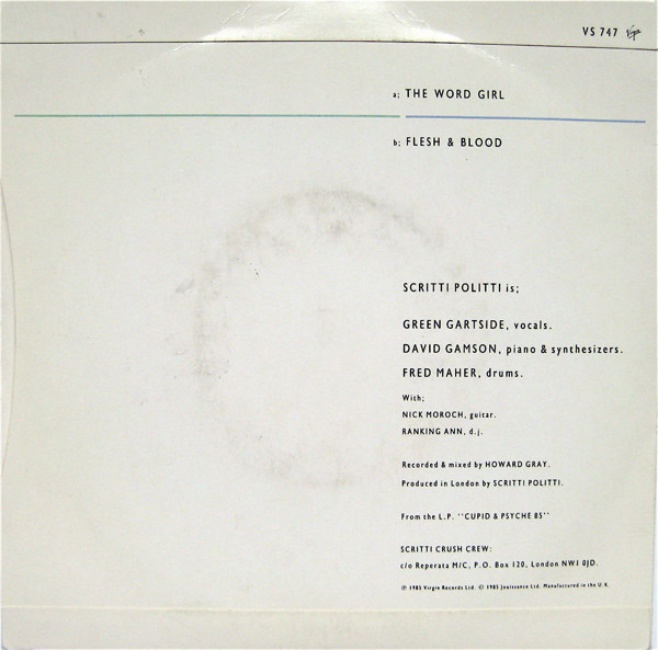 Scritti Politti With Ranking Ann-1