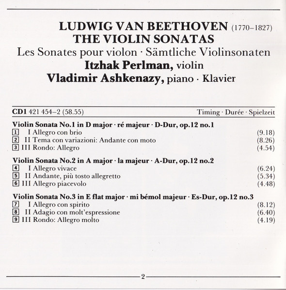 Ludwig van Beethoven - Itzhak Perlman, Vladimir Ashkenazy-4