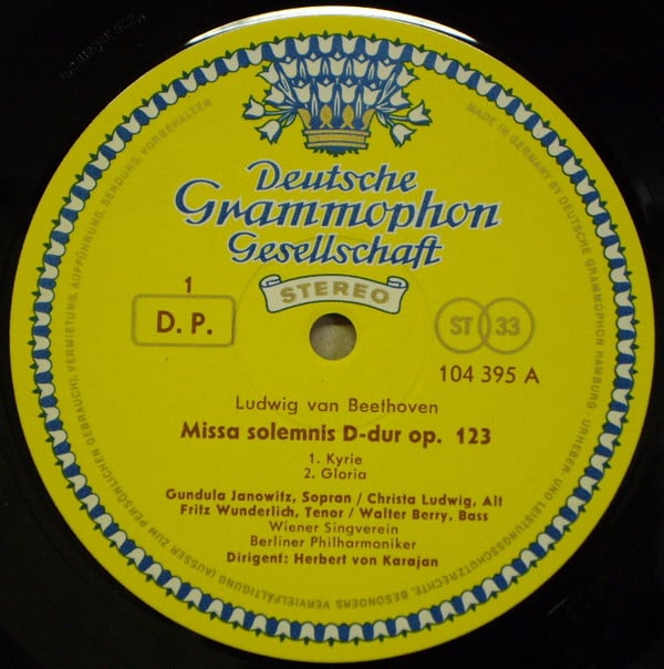 Ludwig van Beethoven, Gundula Janowitz · Christa Ludwig, Fritz Wunderlich · Walter Berry, Wiener Singverein, Berliner Philharmoniker, Herbert von Karajan-2