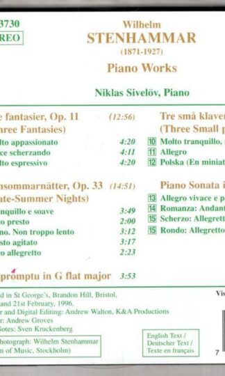 Piano Works:Wilhelm Stenhammar