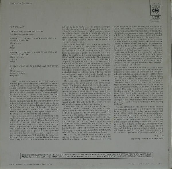 Antonio Vivaldi / Mauro Giuliani (2), John Williams (7), English Chamber Orchestra-1