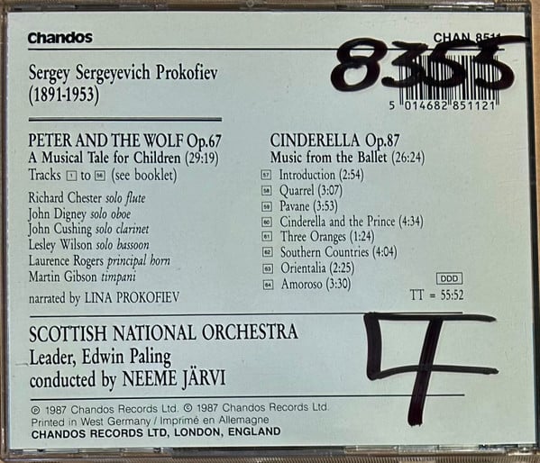 Sergei Prokofiev / Lina Prokofiev, Royal Scottish National Orchestra, Neeme Järvi, Edwin Paling-2
