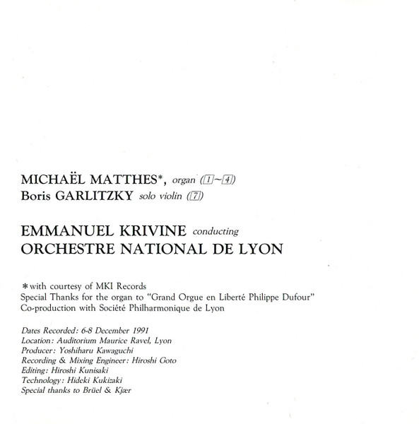 Camille Saint-Saëns / Michael Matthes, Orchestre National De Lyon · Emmanuel Krivine-4