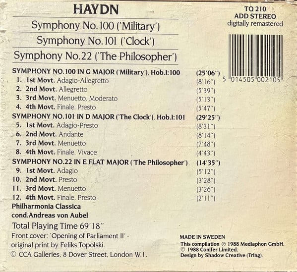 Joseph Haydn, Philharmonia Classica, Andreas von Aubel-1