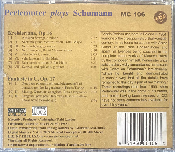 Vlado Perlemuter - Robert Schumann-1