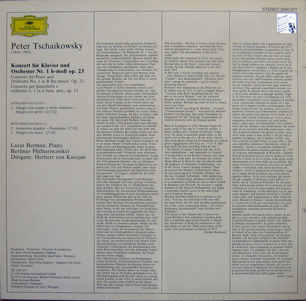 Herbert von Karajan • Lazar Berman, Pyotr Ilyich Tchaikovsky, Berliner Philharmoniker-1