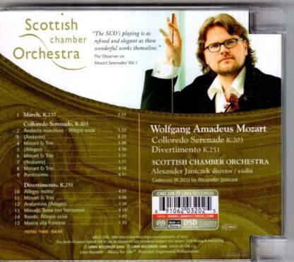 Mozart. Colloredo Serenade K.203 & Divertimento K.251:Alexander Janiczek - Image 2
