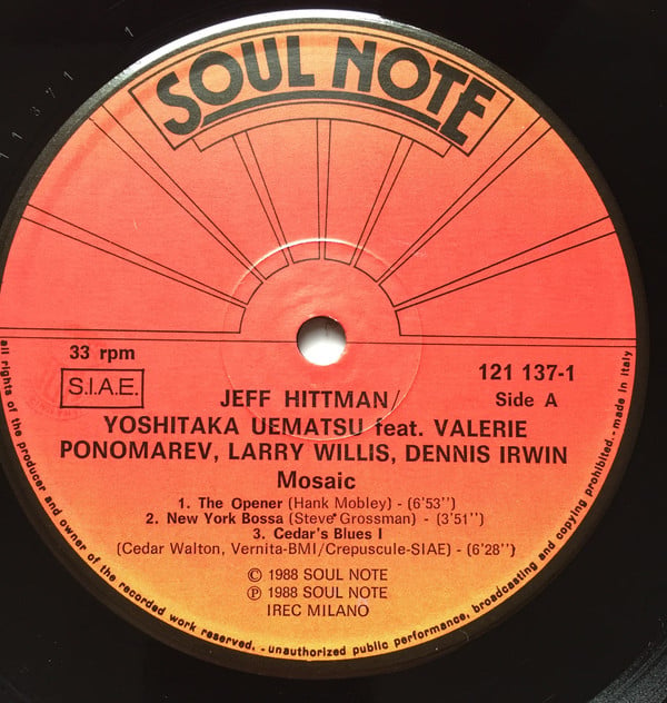 Jeff Hittman / Yoshitaka Uematsu Feat. Valery Ponomarev, Larry Willis, Dennis Irwin-2