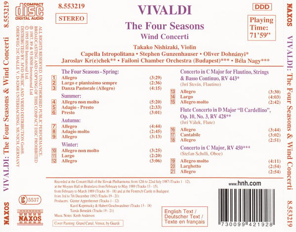 Antonio Vivaldi, Takako Nishizaki, Capella Istropolitana, Stephen Gunzenhauser-1