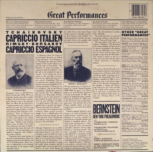 Pyotr Ilyich Tchaikovsky, Nikolai Rimsky-Korsakov, Leonard Bernstein, New York Philharmonic-1