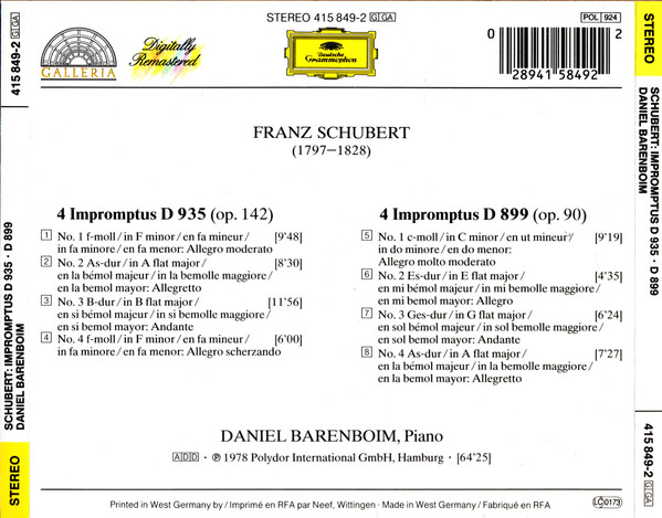 Franz Schubert / Daniel Barenboim-1