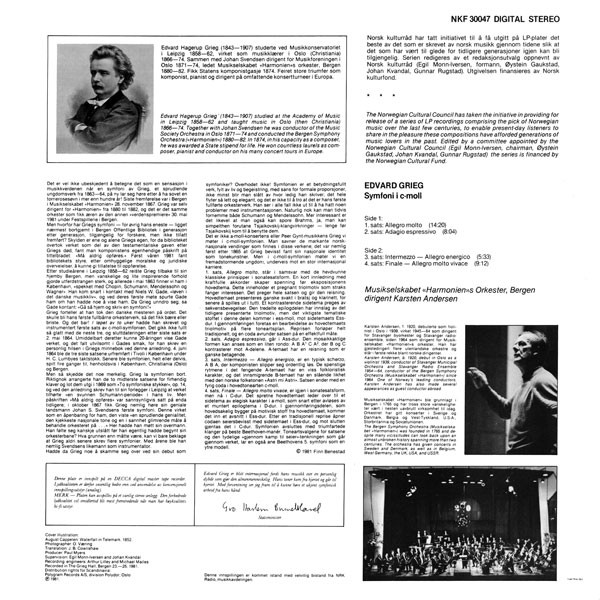 Edvard Grieg – Bergen Filharmoniske Orkester, Karsten Andersen-1
