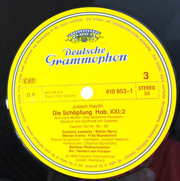 Joseph Haydn / Herbert Von Karajan / Berliner Philharmoniker / Wiener Singverein / Fritz Wunderlich / Werner Krenn / Walter Berry / Dietrich Fischer-Dieskau / Christa Ludwig / Gundula Janowitz-2