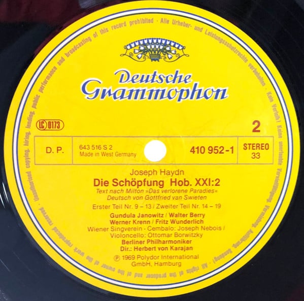 Joseph Haydn / Herbert Von Karajan / Berliner Philharmoniker / Wiener Singverein / Fritz Wunderlich / Werner Krenn / Walter Berry / Dietrich Fischer-Dieskau / Christa Ludwig / Gundula Janowitz-4