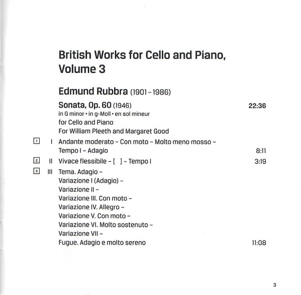 Ernest John Moeran, Edmund Rubbra, Alan Rawsthorne, Paul Watkins (3), Huw Watkins-2