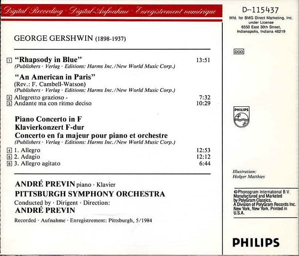 George Gershwin, Pittsburgh Symphony Orchestra, André Previn-1