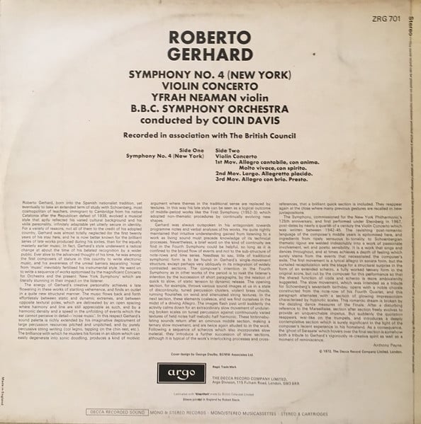 Roberto Gerhard, BBC Symphony Orchestra, Sir Colin Davis, Yfrah Neaman-1