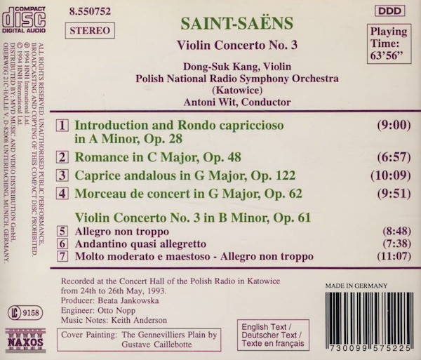 Camille Saint-Saëns, Dong-Suk Kang, Polish National Radio Symphony Orchestra, Antoni Wit-1