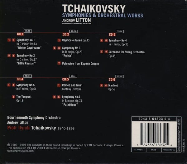 Pyotr Ilyich Tchaikovsky, Andrew Litton, Bournemouth Symphony Orchestra-1