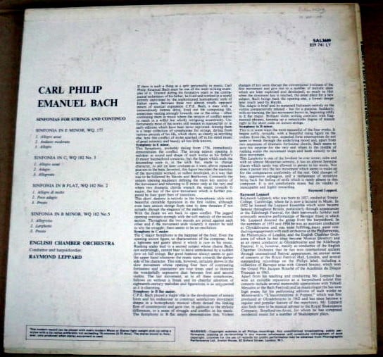 Carl Philipp Emanuel Bach, English Chamber Orchestra, Raymond Leppard-1