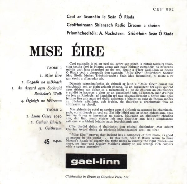 Seán Ó Riada & Ceolfhoireann Shiansach Radio Éireann-1