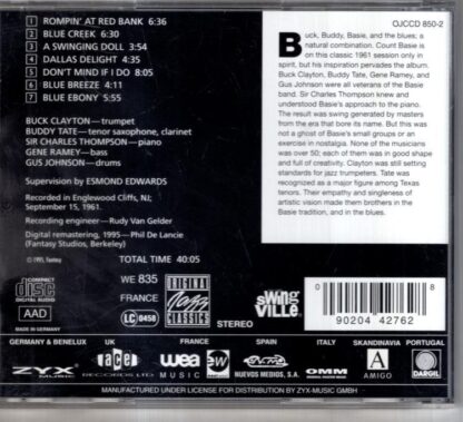 Buck & Buddy Blow The Blues:Buck Clayton With Buddy Tate - Image 2