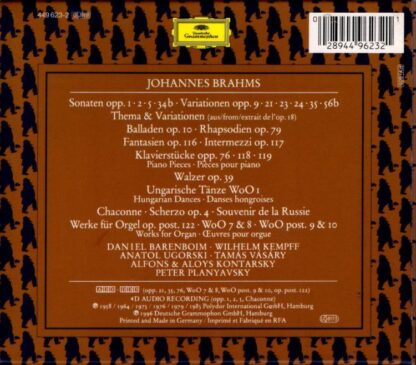 Klavierwerke = Piano Works = Oeuvres Pour Piano:Johannes Brahms - Image 2