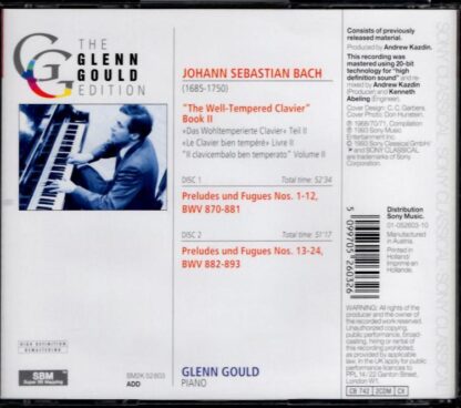 Bach. The Well-Tempered Clavier II:Glenn Gould - Image 2