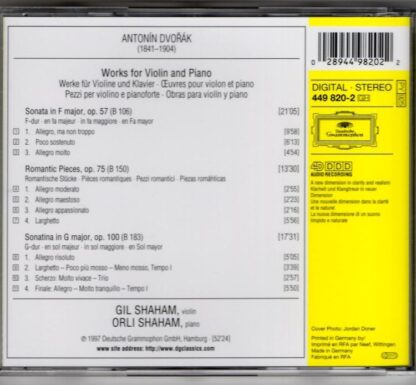 Dvořák For Two:Orli Shaham Gil Shaham - Image 2