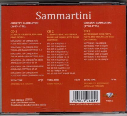 Music For Flute, Violin, Oboe And Recorders:Giuseppe And Giovanni Sammartini - Image 2