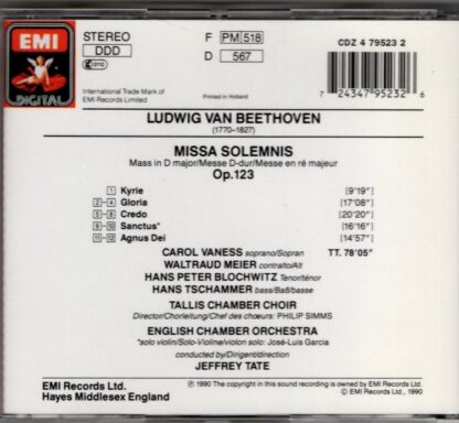 Beethoven. Missa Solemnis:Carol Vaness - Image 2