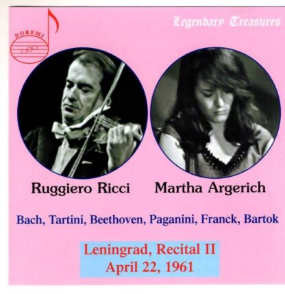 Leningrad, Recital II: April 22, 1961:Ruggiero Ricci Martha Argerich
