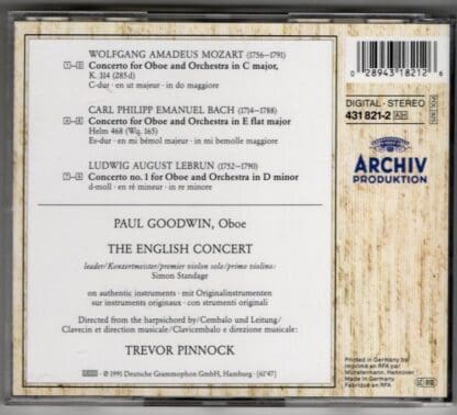 Oboe Concertos:Paul Goodwin - Image 2