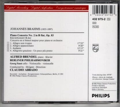 Brahms. Piano Concerto No. 2:Claudio Abbado - Image 2