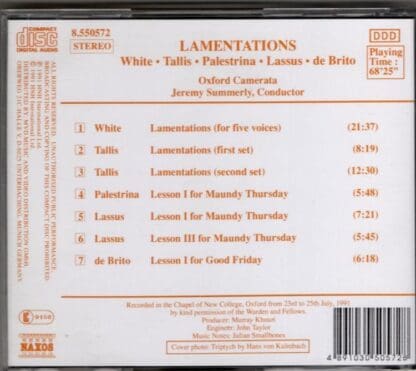 Lamentations:Oxford Camerata - Image 2