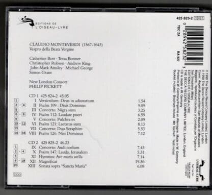 Monteverdi. Vespro Della Beata Vergine 1610:Philip Pickett - Image 2