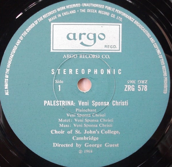 Giovanni Pierluigi da Palestrina, St. John's College Choir, George Guest (2)-2