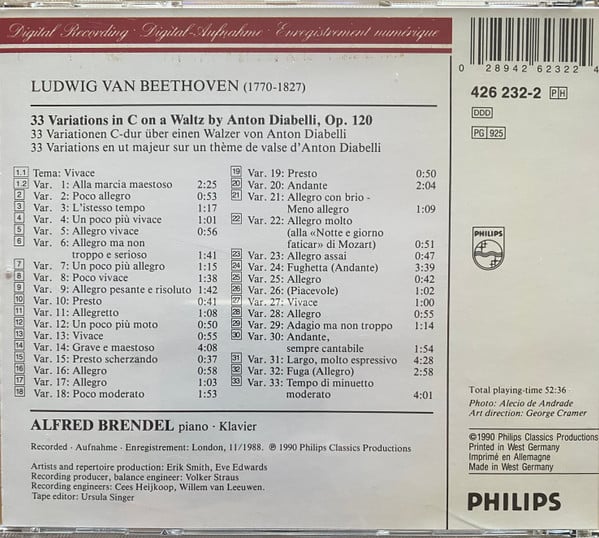 Ludwig van Beethoven, Alfred Brendel-1