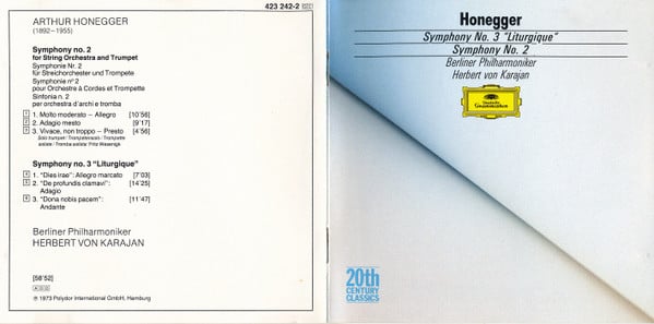 Arthur Honegger, Berliner Philharmoniker, Herbert von Karajan-3